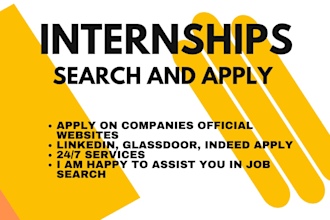 search and apply internships relevant to your degree