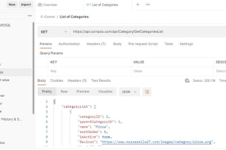 develop API in dot net with sql server database
