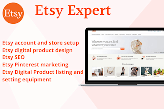 design etsy digital products, setup etsy shop digital products, etsy seo