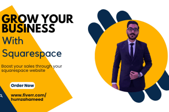 design and develop squarespace website for businesses