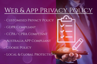 expertly write terms and conditions and gdpr privacy policy