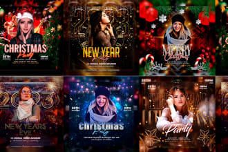 design event party club concert flyers, posters, or banners