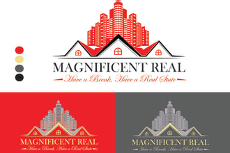 design real estate property financial realtor logo