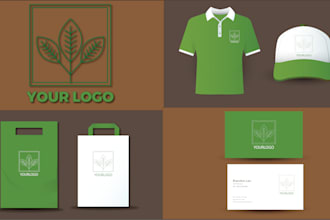 do minimalist logo and brand identity with full branding kit