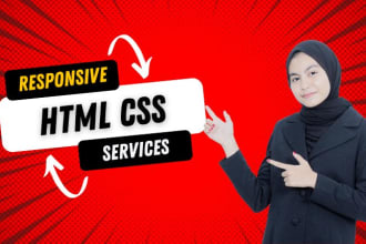 convert PSD to html figma ,xd to html responsive website