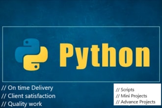 develop your projects and scripts in python with oop and dsa