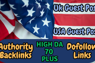 publish UK USA guest post on high da 70 plus dofollow links