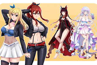 draw anime art, original character design