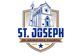 design good looking family church bishop religious logo with new concept