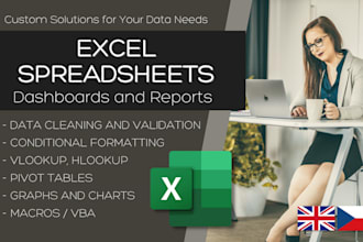 build a custom excel spreadsheet, dashboard, report