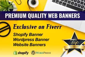 design website banner, header, slider, for shopify and wordpress