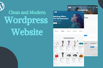 build clean and modern wordpress website