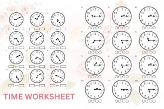 create telling time worksheets for kids with solutions