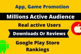 organic app install, app promotion and game best marketing