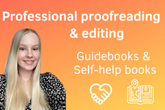 proofread and edit your guidebook or self help book