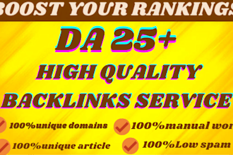 rank your premium 150 da25 plus homepage backlinks drip feed