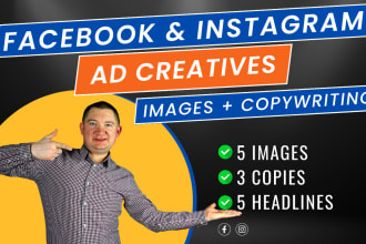 design facebook ads and instagram images, copy and headlines