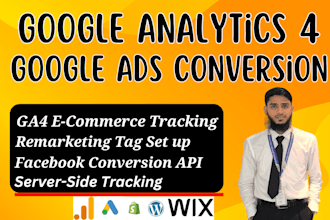 setup google analytics 4, ga4 ecommerce tracking, ads conversion tracking by gtm