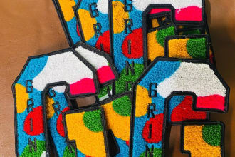 make custom embroidered chenille rug iron on patches ship at your doorstep
