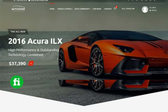 design car rental, car dealership website with chatbot, car rental website