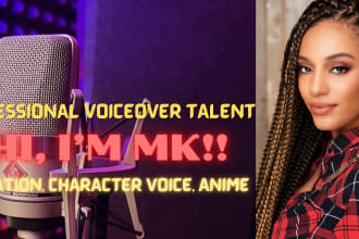 deliver an amazing pro quality vo for your animation needs