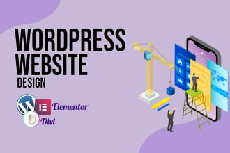 design a professional wordpress website using divi or elementor