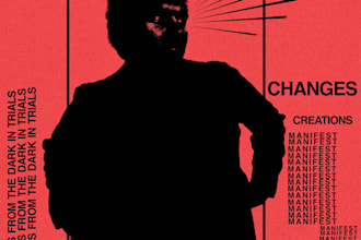 create dark brutalist album artwork for your music project
