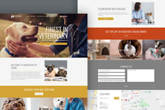 design veterinary doctor veterinarian website vet animal pet care website