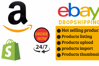 add top selling products on ebay or shopify via autods, yaballe