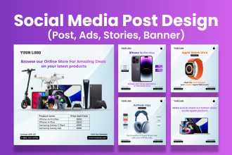 design professional social media ads, posts, stories for facebook and instagram