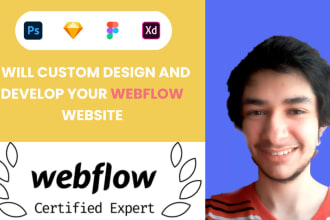custom design and develop your webflow website