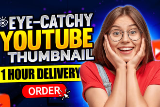 do catchy attractive clickbait youtube video thumbnail design