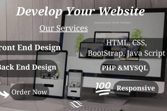 do responsive  frontend and backend web development for you