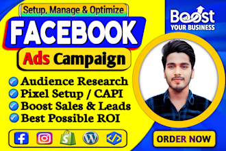be your facebook and instagram ads campaign manager, run shopify fb ads