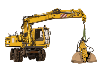 draw a detailed vector truck or heavy equipment