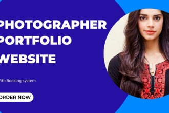 make photography booking website or photography portfolio website