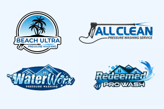 design stunning pressure washing and power washing logo