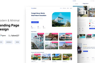 design mobile app UI UX and landing page