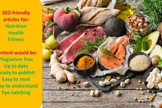 write SEO articles on natural nutrition for better health
