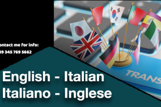 translate english to italian or da italiano a inglese