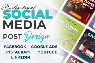 design creative social media posts, banner ads