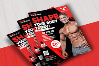 design modern fitness, gym, and health flyers and posters