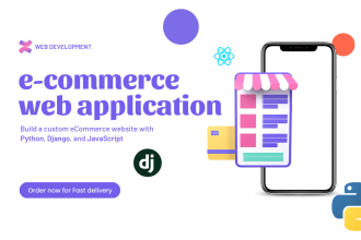 build ecommerce website with python django and javascript