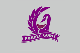 design perfect purple goose logo