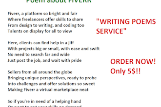 write a poem in any subject you want