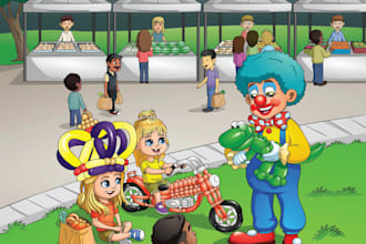 create illustrations for childrens storybooks and book cover