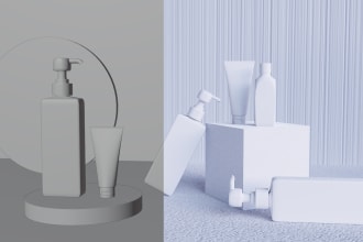 do 3d rendering, website 3d mockup, amazon image, 3d for online store