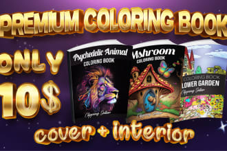 design a masterpiece KDP premium coloring book for you