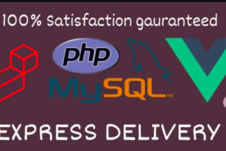 create a custom web application with php laravel and mysql