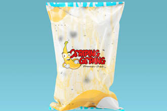make a snack packaging design for the product you have